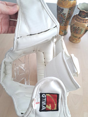 GTMA Martial Arts Headgear Clear Face Shield Sparring Helmet White Small