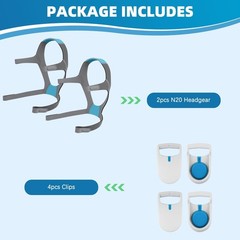 Soft Adjustable N20 Headgear Strap Set with Magnetic Clips – Comfortable Support