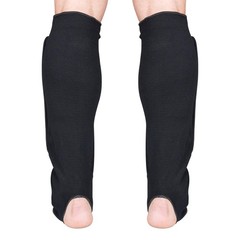 Kickboxing, Muay Thai MMA Martial Arts Shin Guards, Instep Guard Large, Black