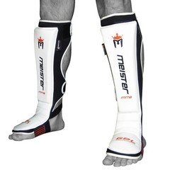 MEISTER EDGE SHIN GUARDS w/ GEL PADDING – MMA Shin Instep Pads Muay Thai (PAIR)