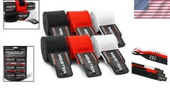 180 inch Hand Wraps for MMA & Boxing – 3 Pairs in Black, Red, White