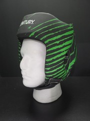 Century Brave Open Face Headgear SIZE -L/XL Black Gold GREEN NICE