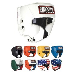 Ringside Competition Boxing Headgear X Large White Enhanced Protection MMA Gear