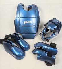 Proforce Lightning Martial Arts Protective Sparring Gear 6 Pcs W/ Face Shield