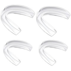 4 Pieces Sports Mouth Guard for Adult and Youth – Protection White
