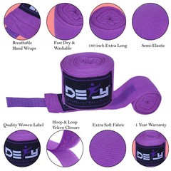 DEFY Pair of 180″ New Boxing Hand Wraps Elastic MMA Muay Thai Bandage Zebra