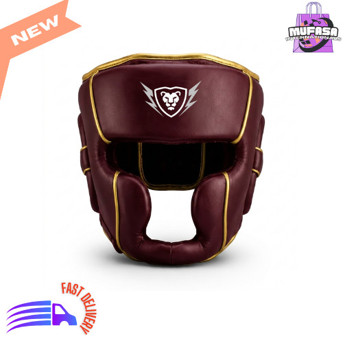 MUFASA INTERNATIONALS Cowhide Leather Boxing Headguard