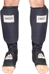 Amber Nylon Shin and Instep Protectors for Muay Thai, Kickboxing, MMA