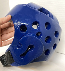 WORLD TAEKWONDO Blue HELMET HEAD PROTECTION SIZE Large EUC