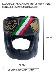 Red Leather PRO Boxing Full Face Headgear String Made In MEXICO Adults Zepeda