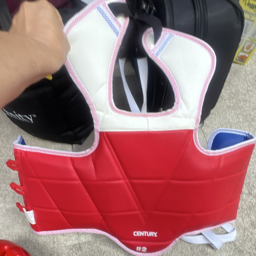 CENTURY Boxing/Martial Arts Chest Guard Protector Size #2 Red White Blue
