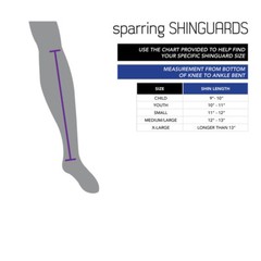 Century Martial Arts Sparring Shin Guards Pads Black Size Adult M/L