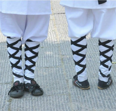 Shaolin中国 Kung fu Monk Training Hand Arm Leg Ankle Wraps Wristband Leggings Suit