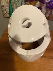 Vision Sparring protective Head Gear – Karate Martial Arts – White w/ chin strap