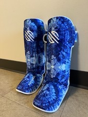 Sanabul Funk Strike XS Boxing Martial Arts Shin Guards Blue White Black