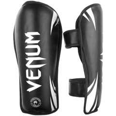 Venum Challenger Hook and Loop Shin Guards – Black