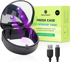 UV Retainer Case | UVC Cleaner for Invisalign – Black