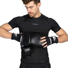 Sanabul Gel Boxing Hand Wraps for Men & Women Muay Large-X-Large, Black/White