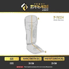 Farabi Sports Shin Instep Kids Junior MMA Kick Boxing Shin Guard Training Shi…
