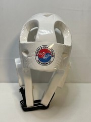 DXV Vision Tae Kwon Do karate open face headgear youth child white