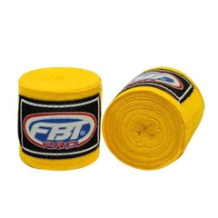 Hand Wraps Semi Eastic FBT Yellow Boxing New Hand Wraps Wrist HW1 Vintage Ivory