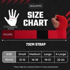 Boxing Hand Wraps Gel Inner Gloves | Padded for Large, Red