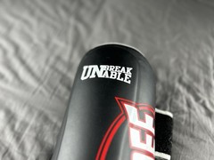 SANDEE Unbreakable Shin Guard w/ Foot Protector Size M Black/White/Red