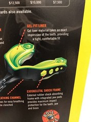 Shock Doctor Mouthguard Gel Max Heavy Duty Strapped Adult Latex Free Greene New