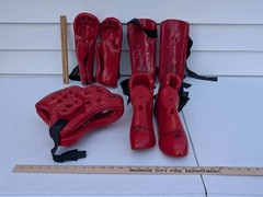 Macho Martial Arts Sparring Gear w/ Head Gear, Gloves & Foot Gear And Shin Gear