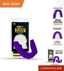2 Pack Purple Thermoplastic Mouthguards for All Sports – Breathable & Easy Clean