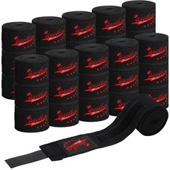 Jerify 15 Pairs Boxing Wraps for Hand 180 Inch Bulk Black