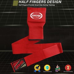 Hybrid Weight Lifting Hand Wraps Gel Inner Gloves for MMA Muay Thai Fitness