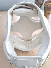 GTMA Martial Arts Headgear Clear Face Shield Sparring Helmet White Small