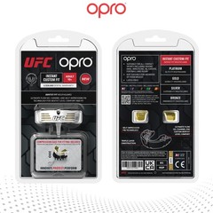OPRO Instant Custom-Fit Mouth Guard, Adult (10+), Ufc Strike – Gold/White