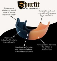 Shurfit Custom Fit Mouth Guard Boil & Bite Thermagard Color Changing Mouthguard