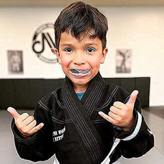 Youth Sports Mouth Guard for Kids (USA Flag, Fangs, 20+ Colors to Choose From) M