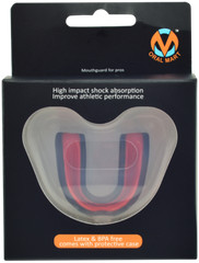 Oral Mart Boxing Martial Arts MMA Flag Football Mouth Guard (Black/Red)