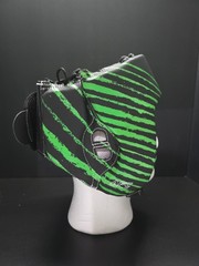 Century Brave Open Face Headgear SIZE -L/XL Black Gold GREEN NICE