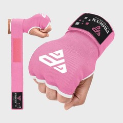 New Gel Padded Inner Gloves with Hand Wraps MMA Muay Thai Boxing Fight Pair Pink