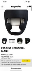 Revgear PRO SPAR HEADGEAR – BLANK Headgear With Cheek And Chin Protector
