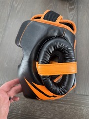 Venum Challenger 2.0 Premium PU MMA Training Headgear – Black/Orange