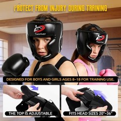 Adjustable Leather Boxing Headgear for Adults & Kids – Ultimate Safety Gear