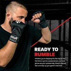 High-Performance Hawk Inner Gloves: Ultimate Protection for Fighters – Black