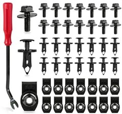 Universal Style Engine Under Cover Splash Shield Guard Body Bolts Bumper 45PCS
