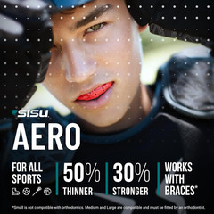 Aero Medium Mouthguard, Lucky Lavender – 30% Stronger Protection for Lacrosse, F