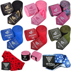 Boxing Hand Wraps Women Men MMA Muay Thai 180″ Mexican Elasticated Knuckle Pads