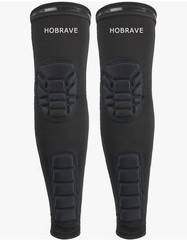 Hobrave Padded Arm Sleeves 2 Pack Crashproof Elbow Forearm Pads X-Large Black