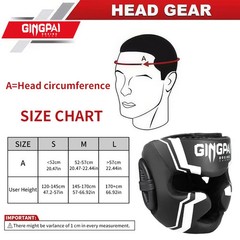 GINGPAI Full Face Boxing Headgear MMA Muay Thai Training Head Protection S/M/L