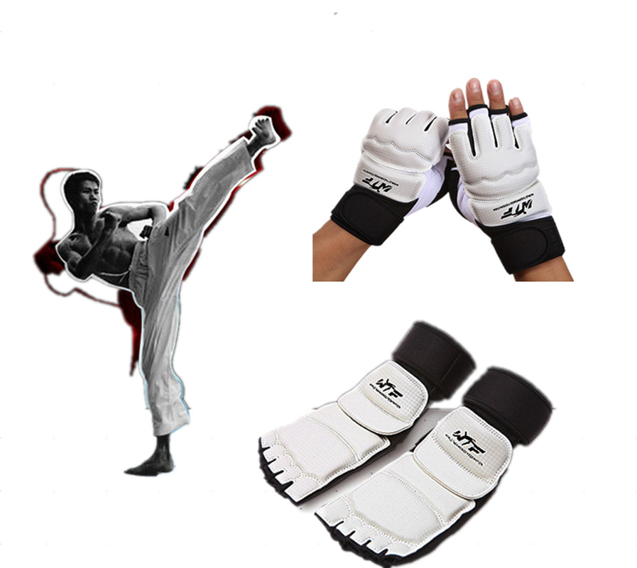 Taekwondo Protectors Training Match Hands Foot Hand Gear Feet Guard+Gloves