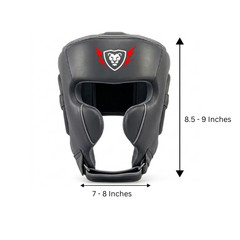 MUFASA INTERNATIONALS Cowhide Leather Boxing Headguard